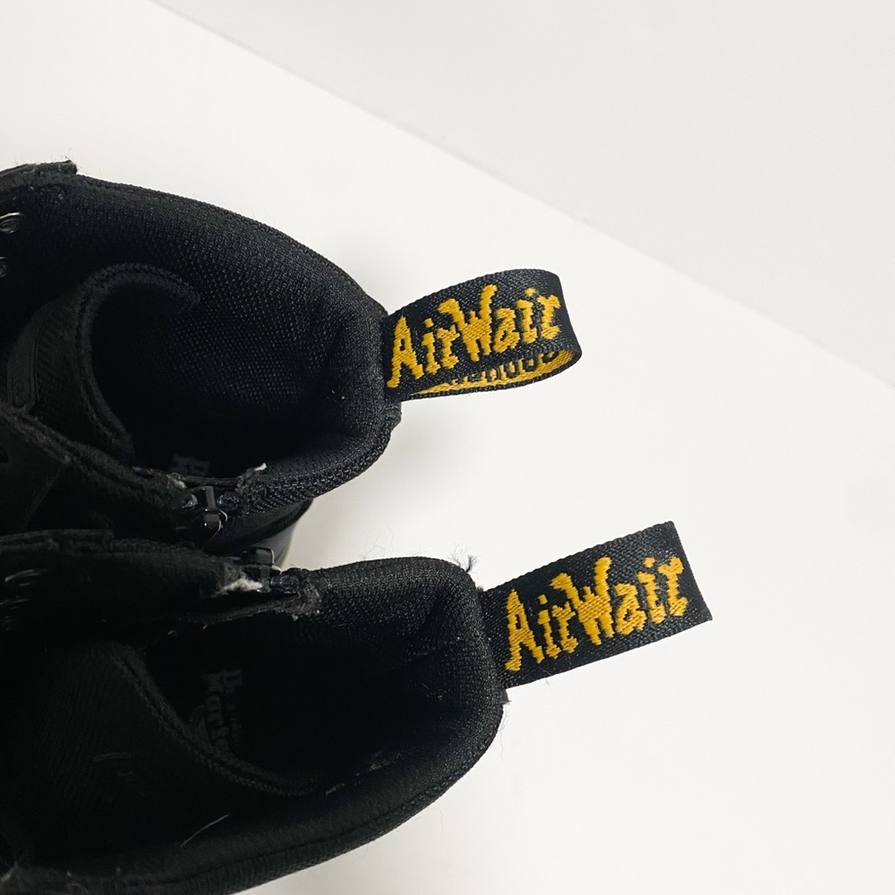 DR MARTENS BLACK COMBS J BLACK LACE UP & ZIPPER ANKLE BOOTS SIZE Little kid 2 - Picture 5 of 11